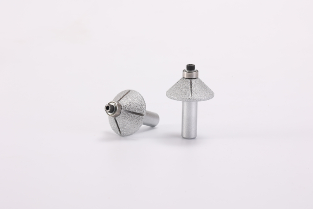 Vakuum geflochtener Steinrouter Bit Diamond -Gravurwerkzeuge mit Lager für Handmaschinen
