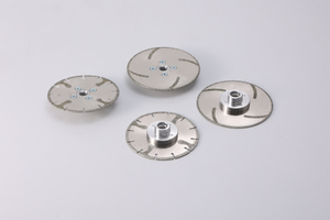 Elektroplierter Diamantschneidblatt mit 4 schützenden Zahnbändern, M14 Flansch Sägenklinge für Steinschnitte